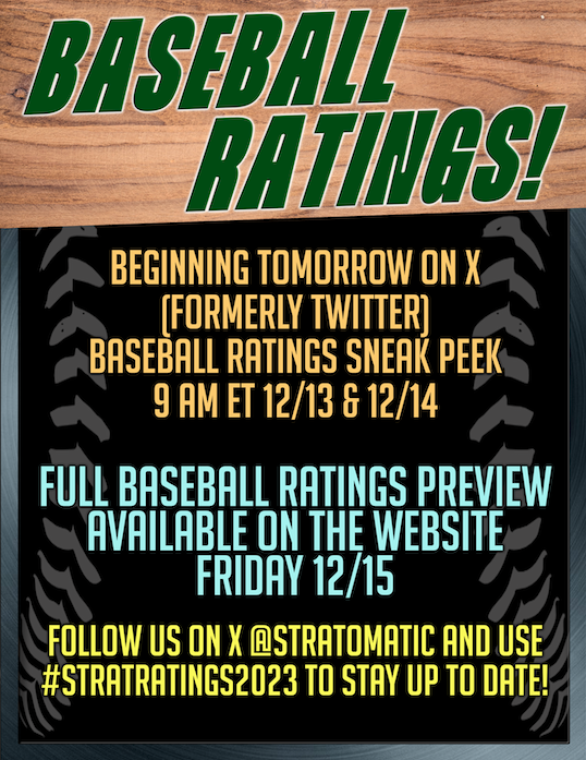 It’s Finally Here! The Baseball Ratings Preview!
