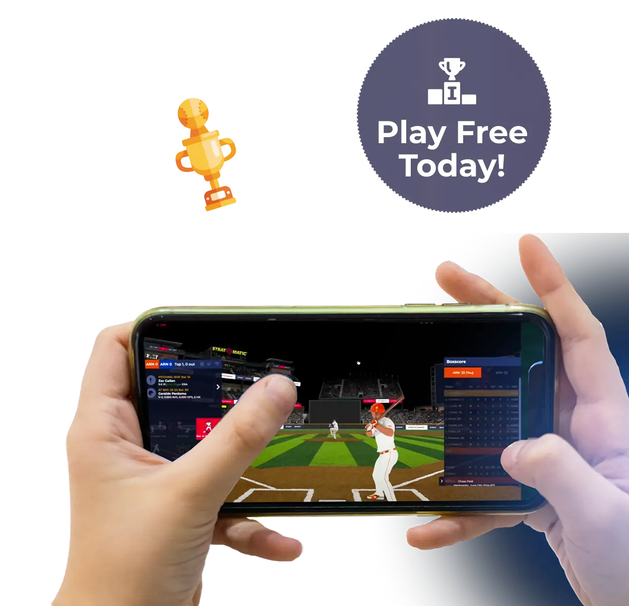 Baseball game on mobile device
